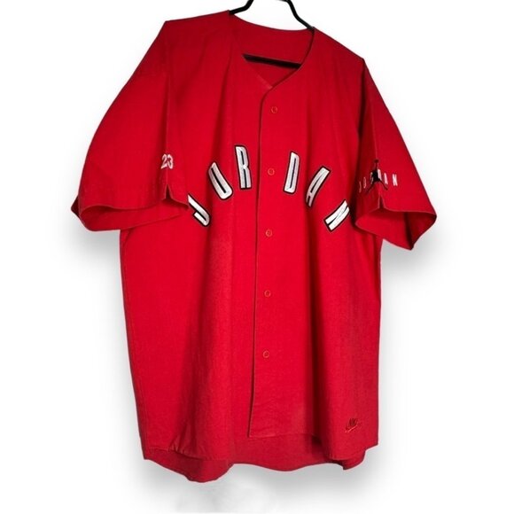 Jordan Other - ULTRA RARE Vintage 90s Nike Air Jordan Embroidered Baseball Jersey Shirt Jumpmam